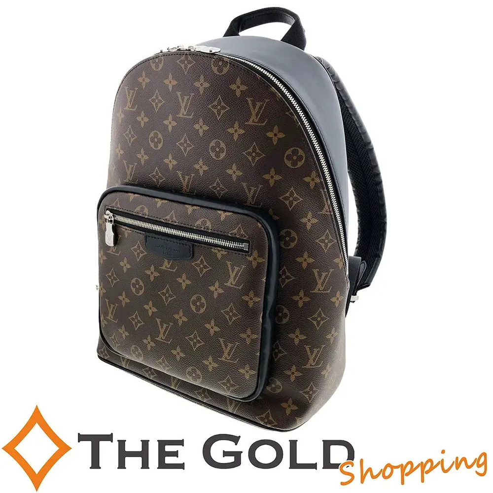 Louis Vuitton Josh NV Backpack Monogram Canvas Leather Macassar Brown Black